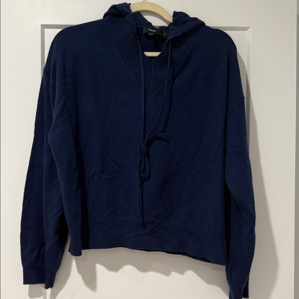Theory Navy Blue Women's sweater Hoodie Top